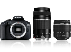 Canon 2000D 18-55mm IS II 75-300mm Double Kit Dslr Fotoğraf Makinesi