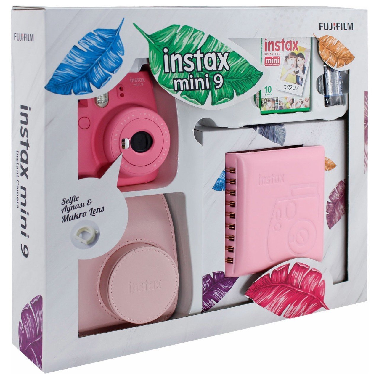 Fujifilm Instax Mini 9 Box Pembe Anlık Şipşak Kutulu Kit