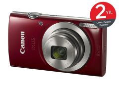 Canon Ixus 185 Digital Fotoğraf Makinesi Kırmızı (Canon Eurasia Garantili)