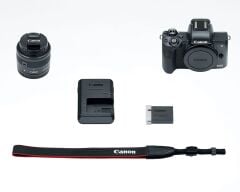 Canon EOS M50 + 15-45 MM IS STM Aynasız Fotoğraf Makinesi (Canon Eurasia Garantili)