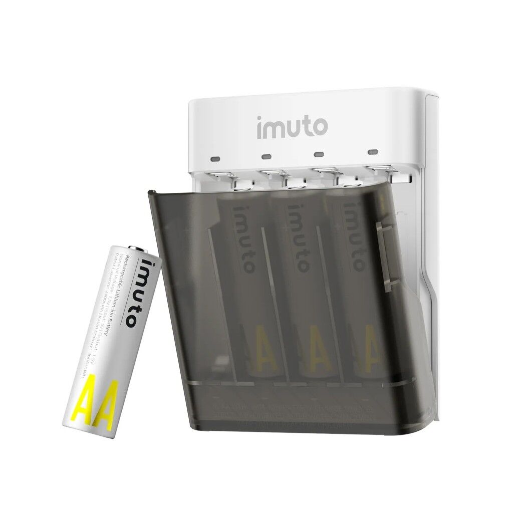 Imuto 3600mWh AA Şarj Edilebilir Pil + Power Case Şarj Kiti (4’lü Paket)
