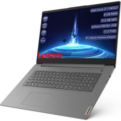 Lenovo Ideapad 3 17ITL6 Intel Core i7-1165G7 8 GB 512 GB SSD Geforce MX350 2 GB Freedos 17,3'' FHD Taşınabilir Bilgisayar 82H900BMTX
