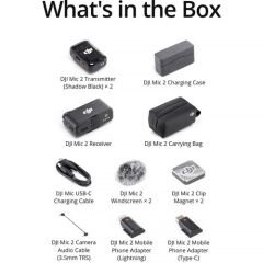 DJI Mic 2 Wireless 2 Kişilik Kompakt Mikrofon Kiti  -Karfo Karacasulu Garanti