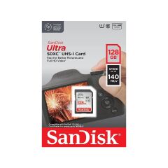 Sandisk Ultra 128GB 140MB/S Sdhc/sdxc Class 10 Uhs-I Hafıza Kartı SDSDUNB-128G-GN6IN