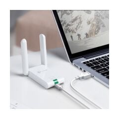 TP-Link TL-WN822N | Wi-Fi 4 USB Adaptör | 300 Mbps | Çift Harici Anten ile Yüksek Çekim Gücü | USB Kablo (1.5m) | WPS Butonu |
