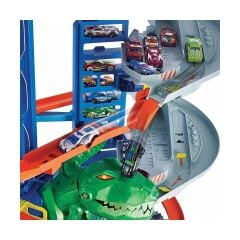Hot Wheels Ultimate Garage GJL14 Çok Katlı Garaj ve Robotik T-Rex Özellikli Dayanıklı Plastik Oyuncak Araba Seti – Çocuklar İçin