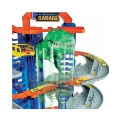 Hot Wheels Ultimate Garage GJL14 Çok Katlı Garaj ve Robotik T-Rex Özellikli Dayanıklı Plastik Oyuncak Araba Seti – Çocuklar İçin