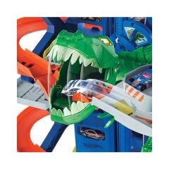 Hot Wheels Ultimate Garage GJL14 Çok Katlı Garaj ve Robotik T-Rex Özellikli Dayanıklı Plastik Oyuncak Araba Seti – Çocuklar İçin