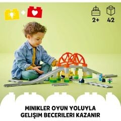 LEGO ® DUPLO® Tren Köprüsü ve Rayları Ek Macera Seti 10426 - 2 Yaş & Üzeri Çocuklar için Eğitici Oyuncak Yapım Seti (42 Parça)