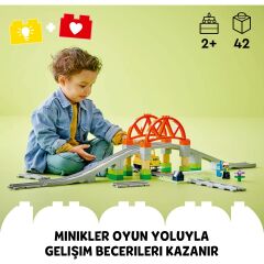 LEGO ® DUPLO® Tren Köprüsü ve Rayları Ek Macera Seti 10426 - 2 Yaş & Üzeri Çocuklar için Eğitici Oyuncak Yapım Seti (42 Parça)