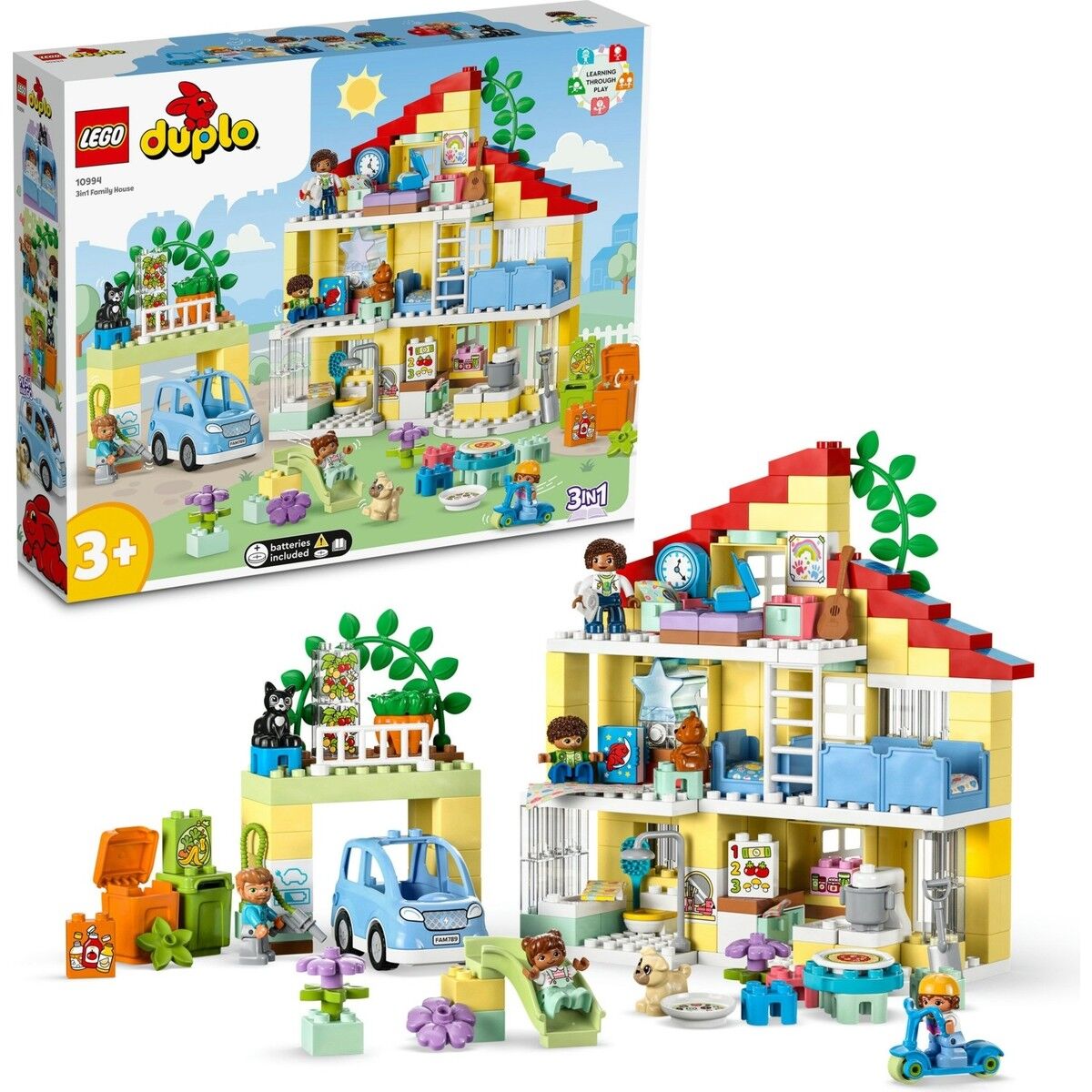 LEGO ® DUPLO® 3’ü 1 Arada Aile Evi 10994 - 3 Yaş & Üzeri Çocuklar için Eğitici Oyuncak Yapım Seti (218 Parça)