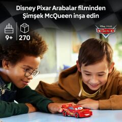 LEGO ® Speed Champions | Şimşek McQueen 77255 - 9 Yaş ve Üzeri Çocuklar için Disney Pixar Arabalar Temalı Oyuncak Yapım Seti (270 Parça)