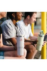 Stanley The IceFlow Flip Straw Rose Quartz Pipetli Termos Bardak 0,89 LT