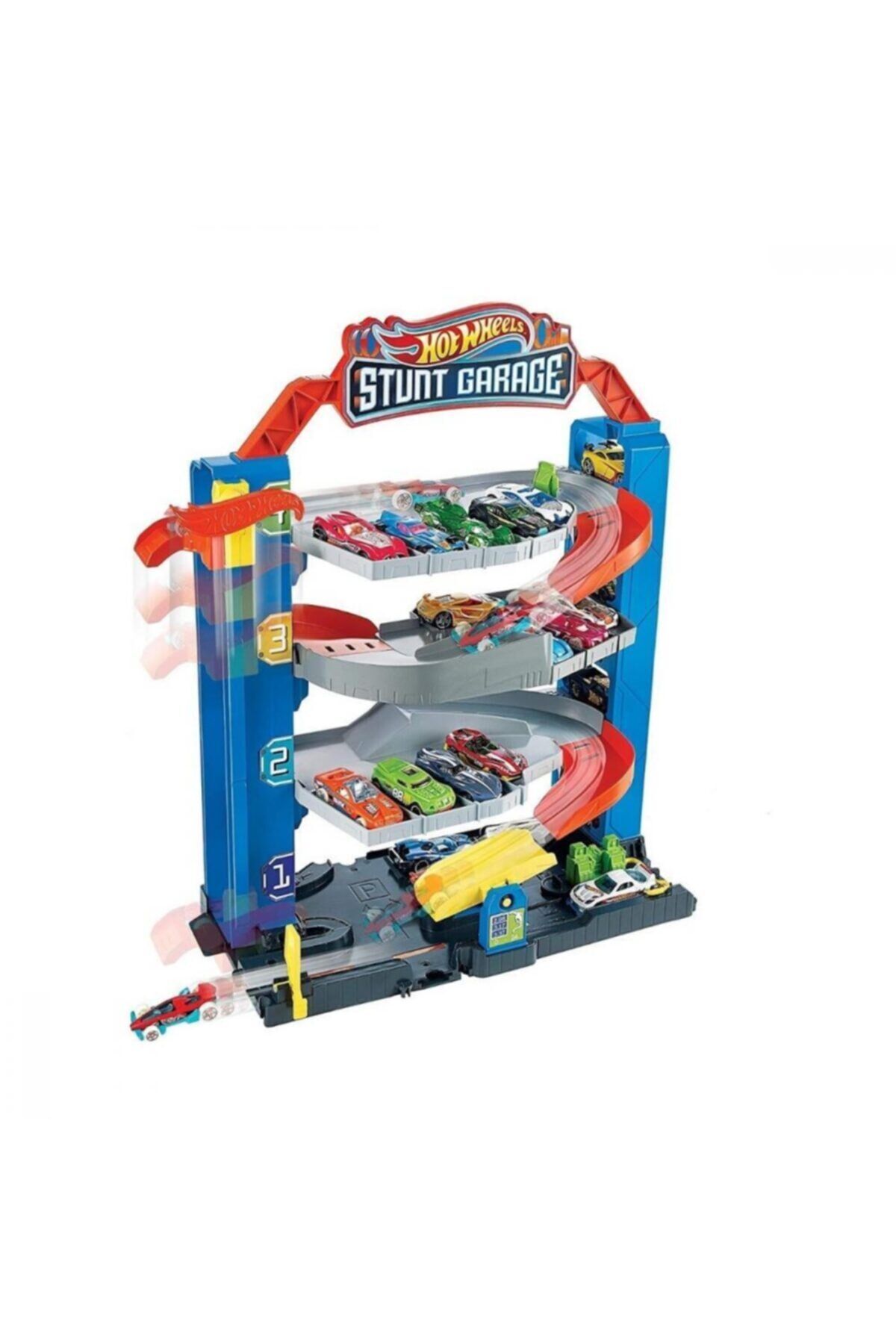 Hot Wheels Mini Garaj Oyun Seti - Asansörlü Katlı Otopark ve Araba, Canlı Renklerle Şehir Teması