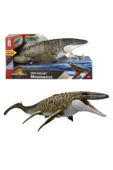 Mattel Jurassic World Rebirth Mosasaurus aksiyon figürü, mini Dilophosaurus, dinozor oyuncağı JCH00