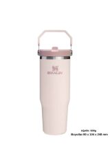 The Iceflow Flip Straw Pipetli Termos Bardak 0,89 Lt Toz Pembe