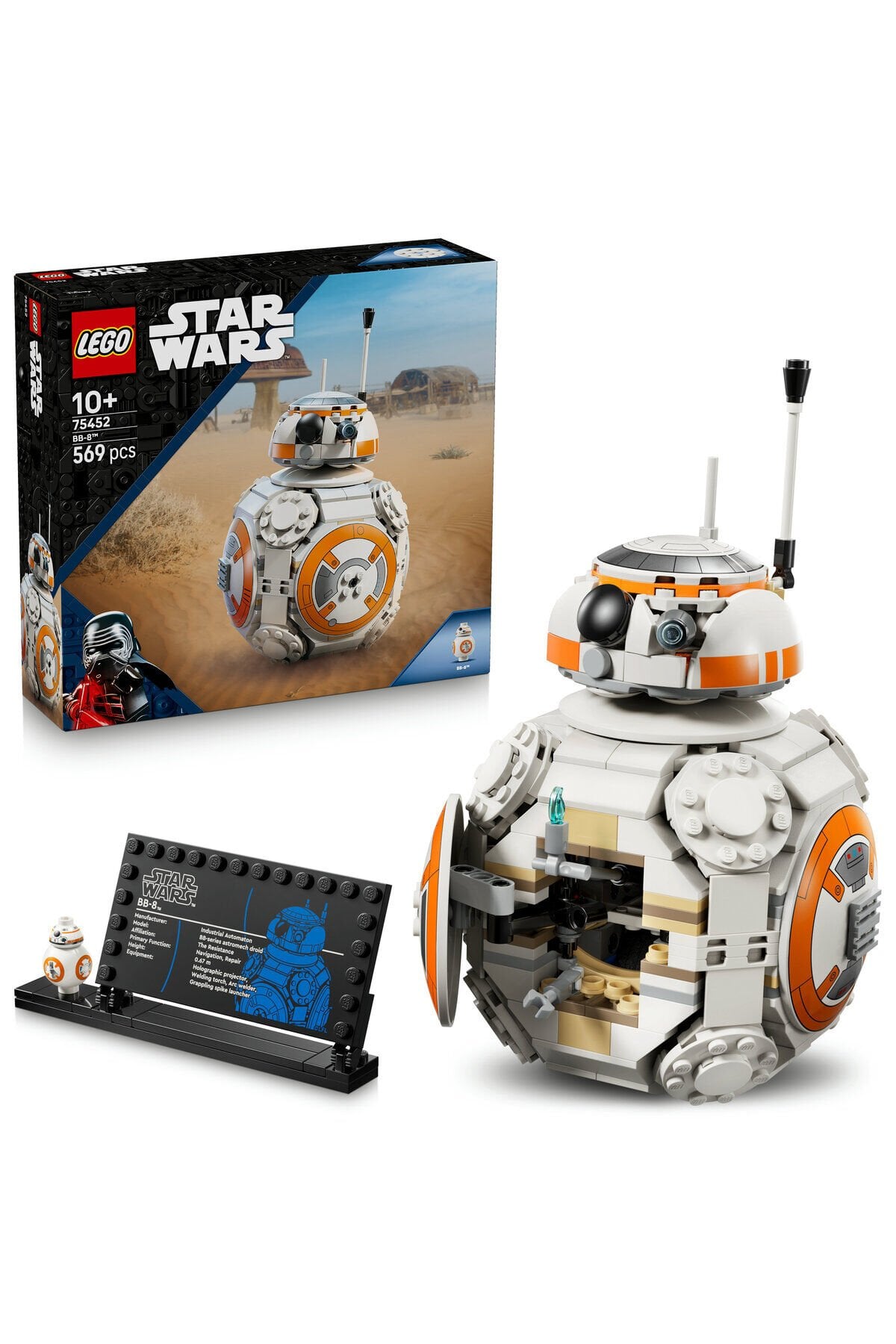 LEGO ® Star Wars™ BB-8™ Astromech Droidi 75452 - 10 Yaş ve Üzeri Çocuklar için Koleksiyonluk Sergileme Modeli Yapım Seti (569 Parça)