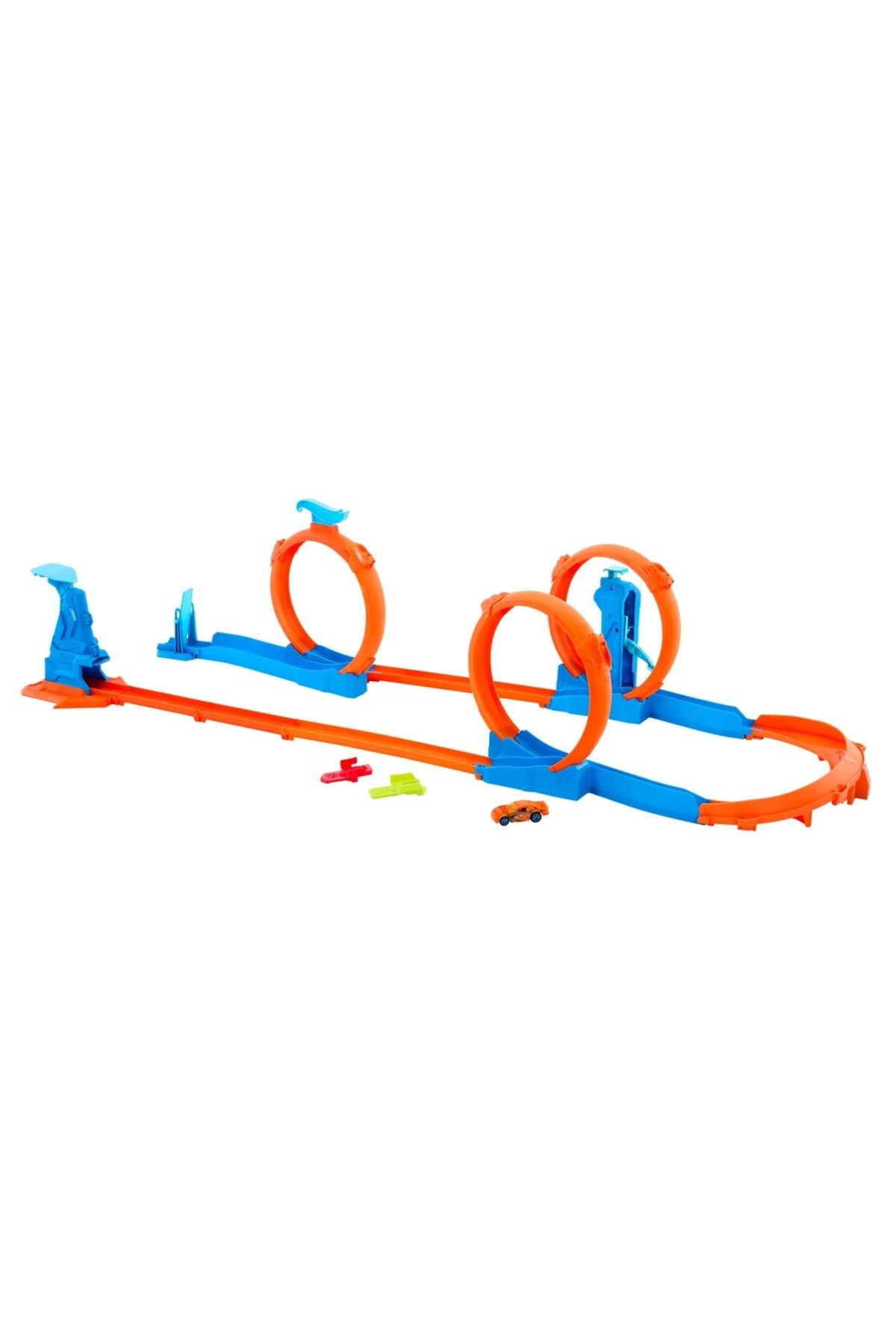 HOT WHEELS Track Creator Üçlü Çember Pist Seti JDW39