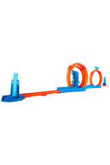 HOT WHEELS Track Creator Üçlü Çember Pist Seti JDW39