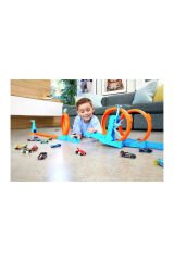 HOT WHEELS Track Creator Üçlü Çember Pist Seti JDW39