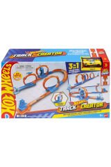 HOT WHEELS Track Creator Üçlü Çember Pist Seti JDW39