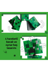 LEGO ® Minecraft® Creeper™ 21276 - 10 Yaş ve Üzeri Çocuklar için Video Oyunu Temalı Aksiyon Figürü İçeren Oyuncak Yapım Seti (665P)