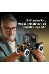 LEGO Icons Ford Model T 11376 - Yetişkinler Için Açılan Tavan Içeren Klasik Dekoratif Otomobil Modeli Yapım Seti (1060 Parça)
