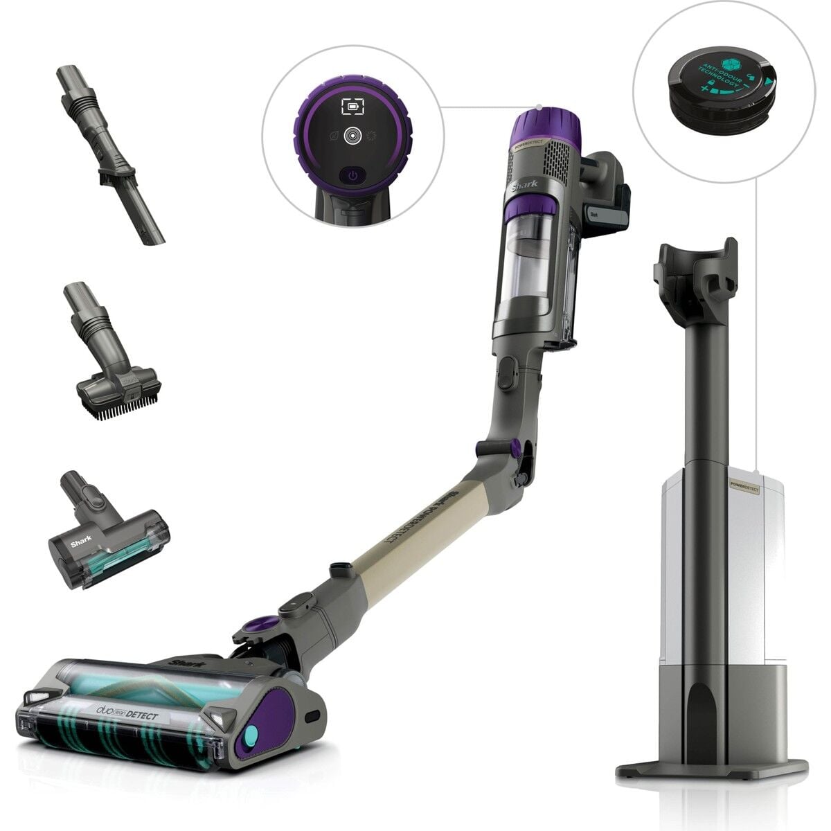 Shark Powerdetect Clean&empty Pet Başlıklı Şarjlı Dikey Süpürge