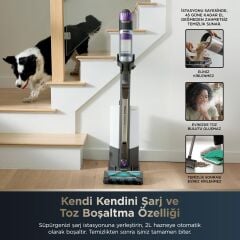 Shark Powerdetect Clean&empty Pet Başlıklı Şarjlı Dikey Süpürge